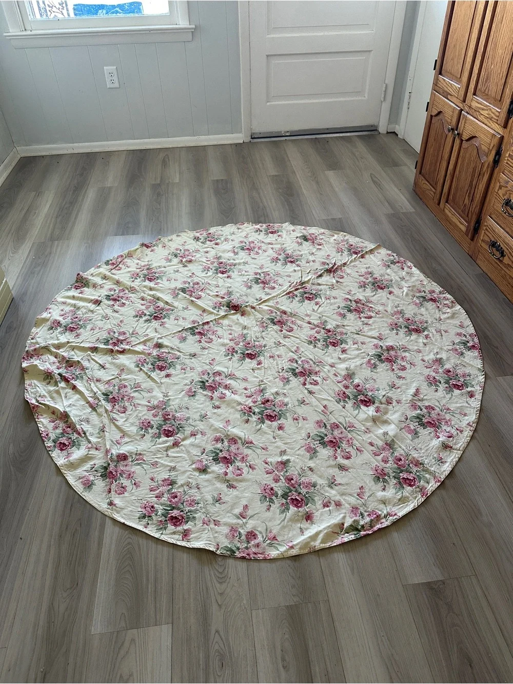 Floral Pink Rose Tablecloth - Home Dining